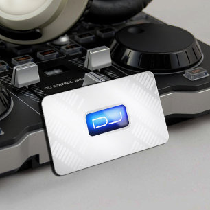 Carte De Visite DJ futuriste moderne immétallique