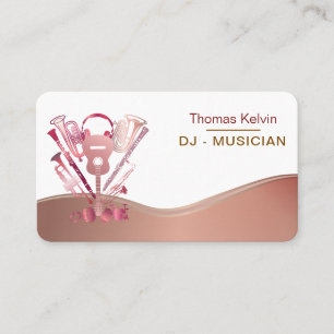 Carte De Visite DJ Instruments de musique Organisateur d'événement