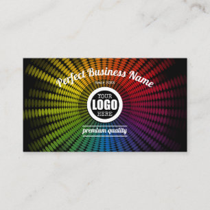 Carte De Visite DJ Music Artiste coloré Sound Wave Creative Cool