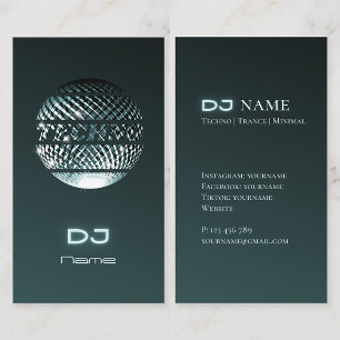 Carte de visite DJ musique Techno