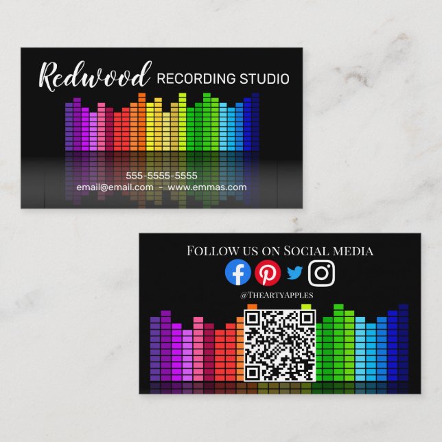 Carte De Visite DJ party planner lueur bâton disco karaoké club Bu (Devant / Derrière)