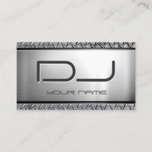 Carte De Visite DJ Personnalisé - Aspect métallique lourd unique