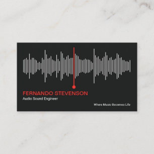 Carte De Visite DJ professionnel Audio Sound Wave