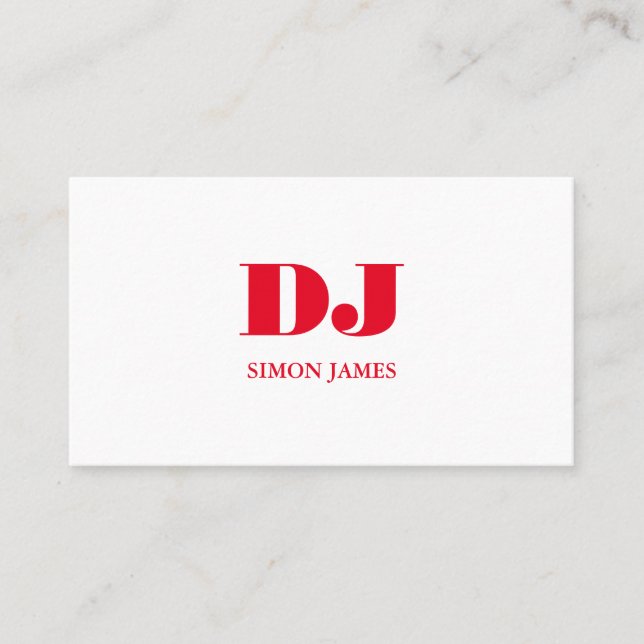 Carte de visite DJ professionnel élégant (Devant)