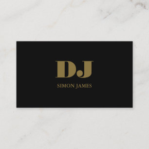 Carte de visite DJ professionnel élégant