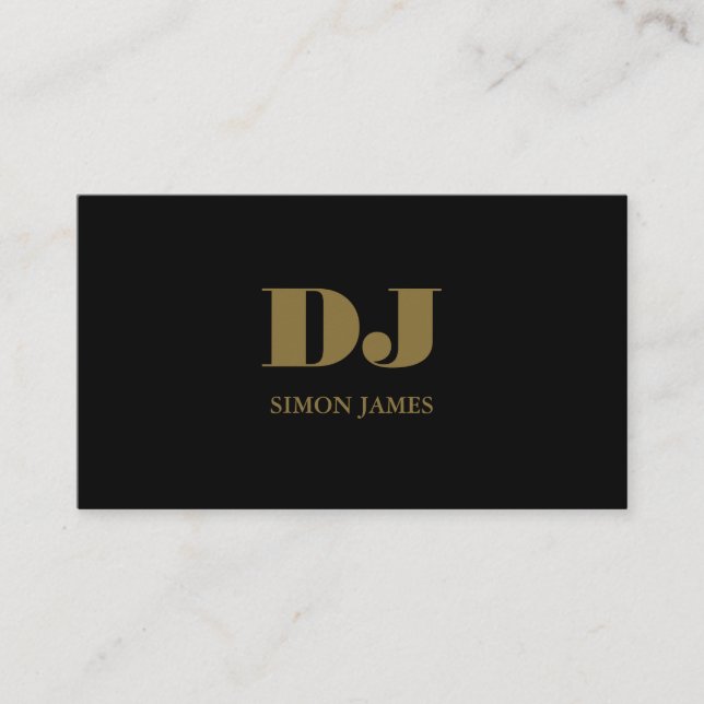 Carte de visite DJ professionnel élégant (Devant)