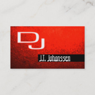 Carte de visite DJ professionnel moderne Red