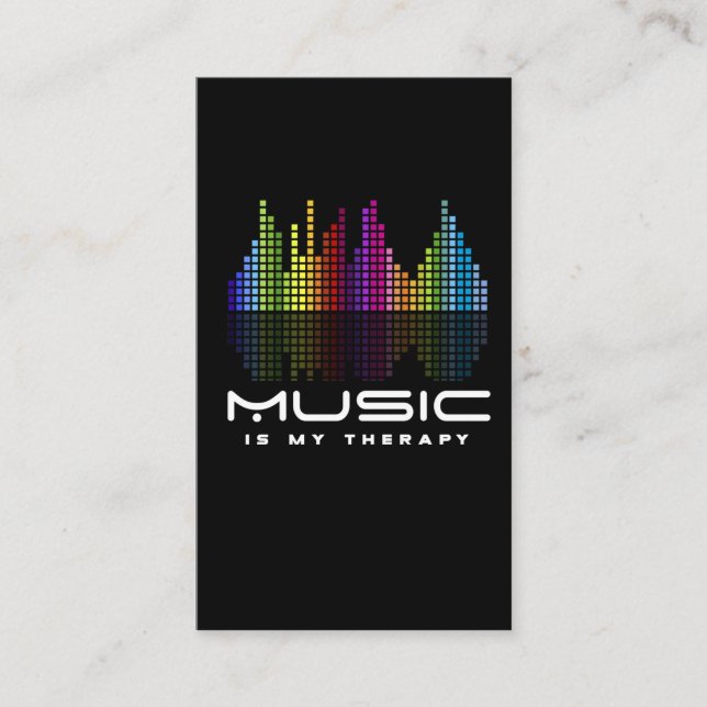 Carte De Visite DJ Techno Therapy Music Equalizer (Devant)