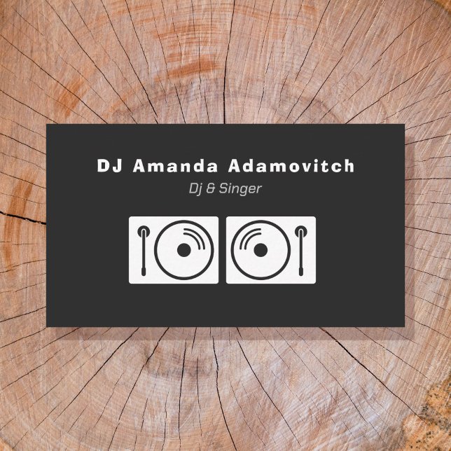 Carte de visite DJ Tourne-disque (Turntable DJ Business Card)