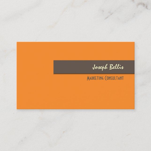 Carte De Visite DO-IT-YOURSELF couleur/Orange+Brown (Devant)