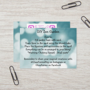 Carte De Visite do-it-yourself Jardin Zen VerreFées