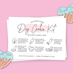 Carte De Visite do-it-yourself Kit de cookies Instructions Aquarel