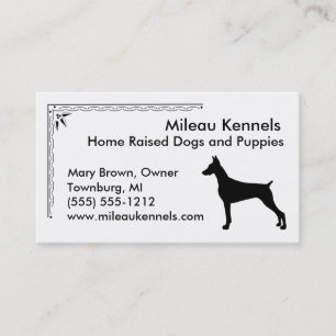 Carte De Visite Doberman Pinscher