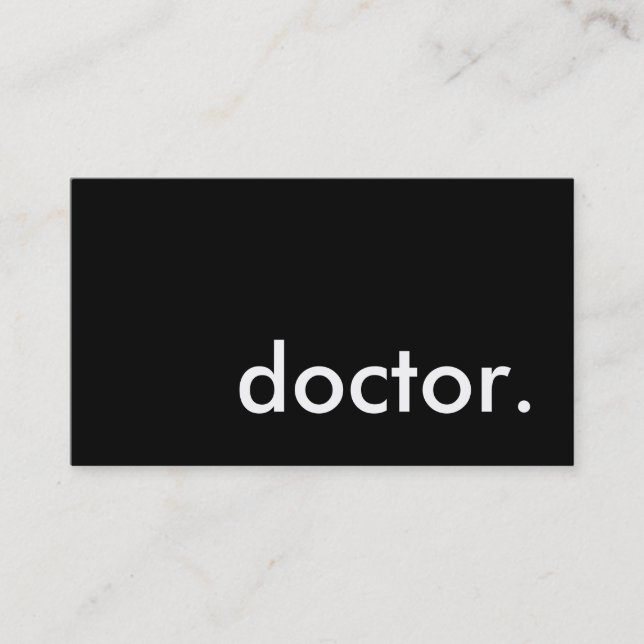 Carte De Visite docteur. (Devant)