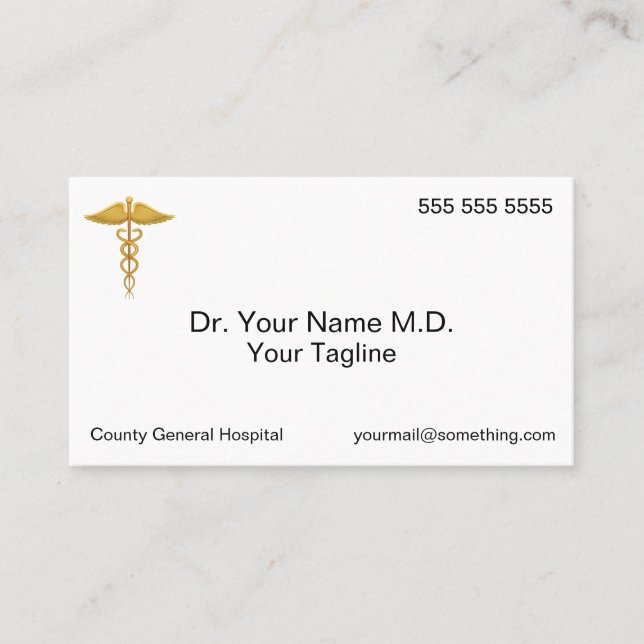 Carte De Visite Docteur blanc (Devant)