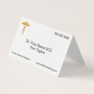 Carte De Visite Docteur blanc