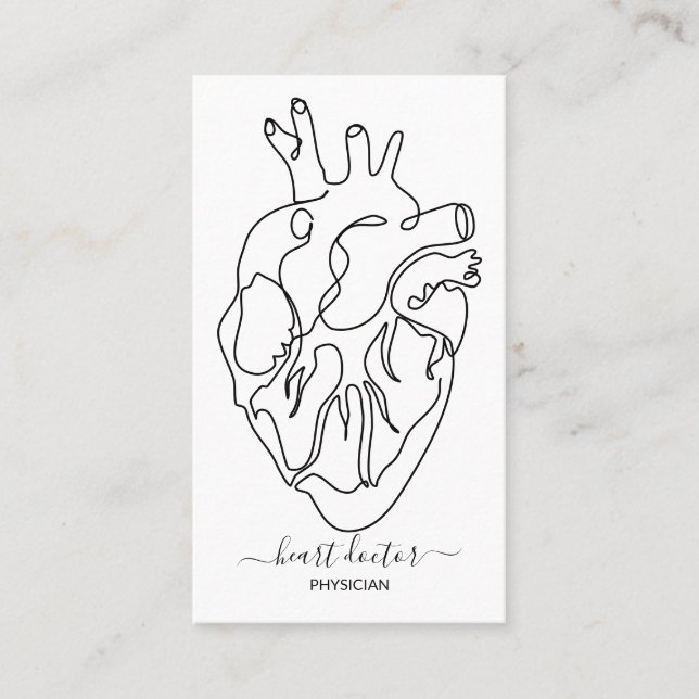 Carte De Visite Docteur cardiaque (Devant)