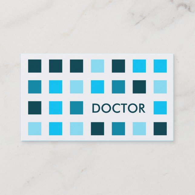 Carte De Visite DOCTEUR (carrés de mod) (Devant)