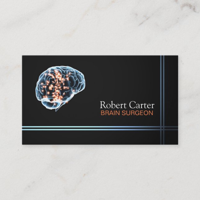 Carte De Visite Docteur Clinic de neurochirurgien/psychologue (Devant)