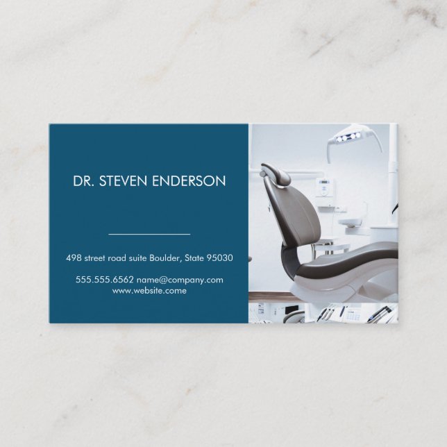 Carte De Visite Docteur | Directeur du bureau dentaire (Devant)
