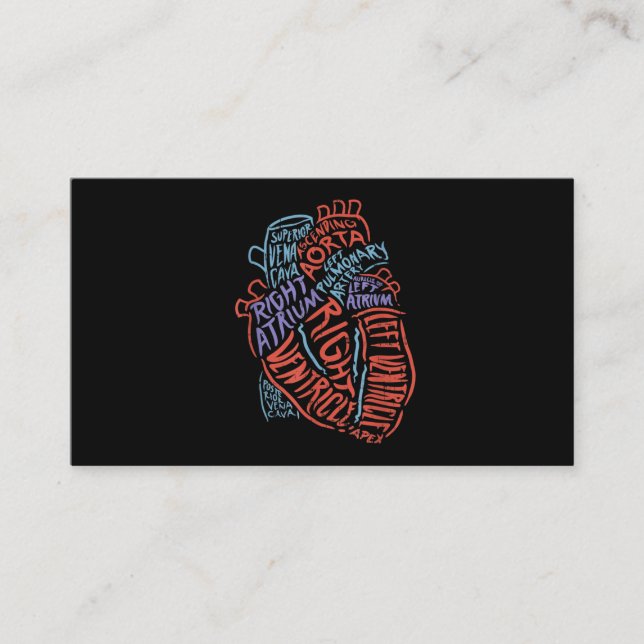 Carte De Visite Docteur en anatomie cardiologue Biologie Médicale (Devant)