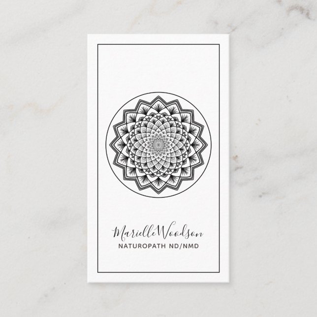 Carte De Visite Docteur en naturopathie Mandala (Devant)