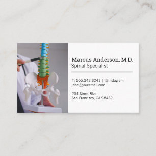 Carte De Visite Docteur Moelle épinière Squelette humain