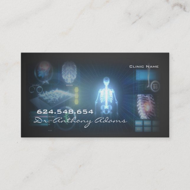 Carte De Visite Docteur privé Card de neurologue d'hôpital de (Devant)