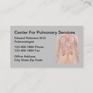Carte De Visite Docteur pulmonaire Pulmonologue