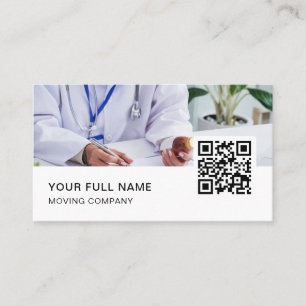 Carte De Visite Docteur QR Code Logo Médias sociaux