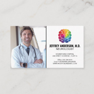 Carte De Visite Docteur Smiling   Logo Cerveau