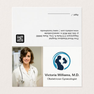 Carte De Visite Docteur Smiling   Logo gynécologue obstétricien
