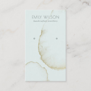 CARTE DE VISITE DOFT AQUA BLEU OR ABSTRAIT EARRING AFFICHER LOGO