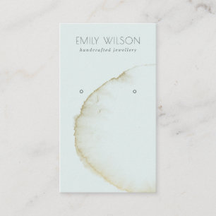 CARTE DE VISITE DOFT AQUA BLEU OR ABSTRAIT EARRING AFFICHER LOGO