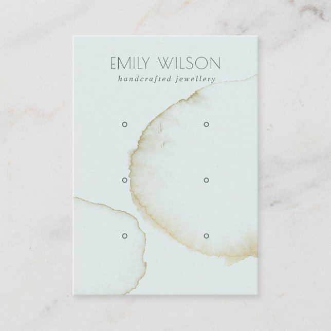 CARTE DE VISITE DOFT AQUA OR ABSTRAIT 3 EARRING AFFICHER LOGO (Devant)