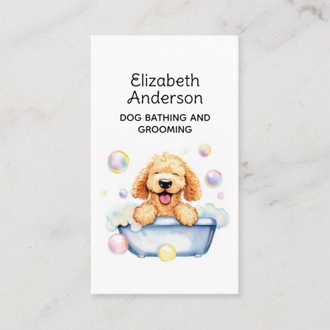 Carte De Visite Dog Groomer Golden Doodle (Devant)