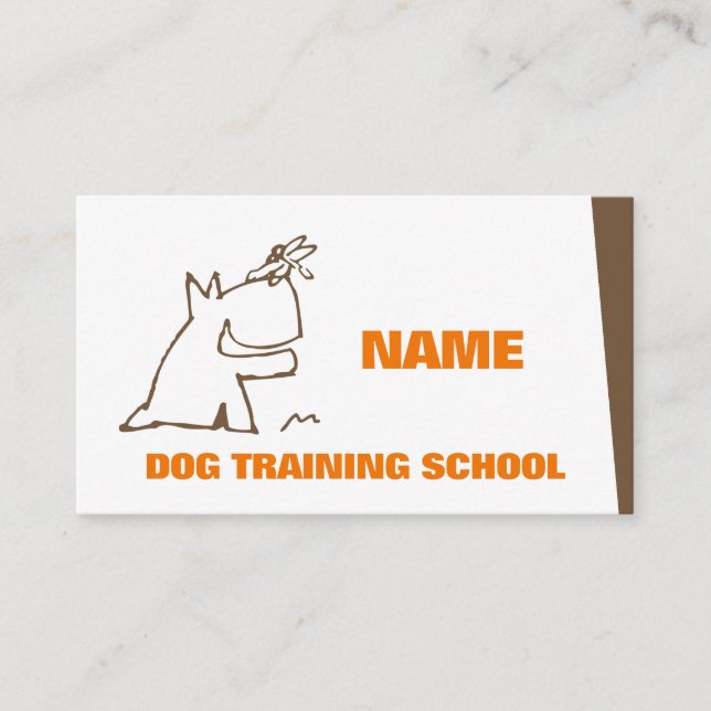Carte De Visite Dog Training School (Devant)