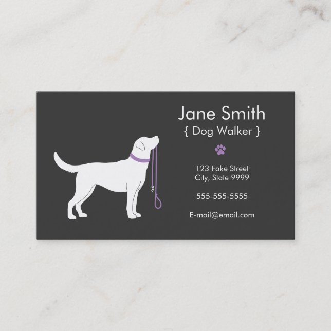 Carte de visite Dog Walker (Devant)