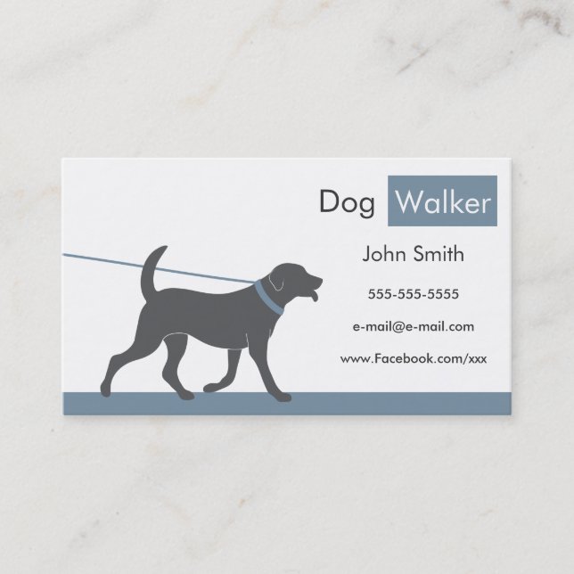 Carte de visite Dog Walker (Devant)