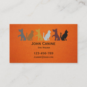 Carte De Visite Dog Walker élégant professionnel moderne