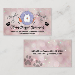 Carte De Visite Doggie Ciseaux et peigne Groomers
