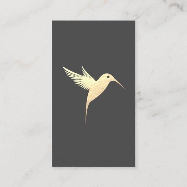 Carte de visite d'oiseaux de Faux Gold Foil (Devant)