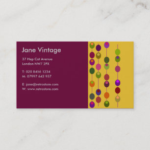 Carte de visite d'olives de cocktail
