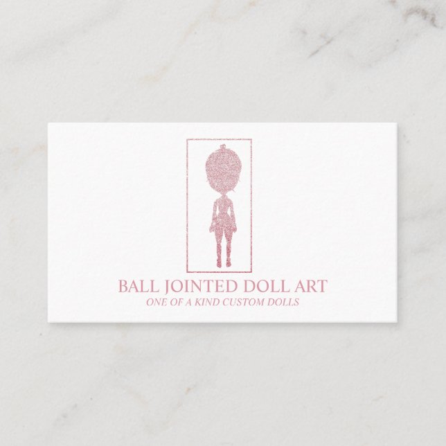 Carte De Visite Doll maker artiste or rose (Devant)