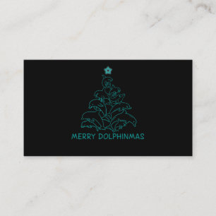 Carte De Visite Dolphin Lover Venin Dolphin Merry Christmas Tree