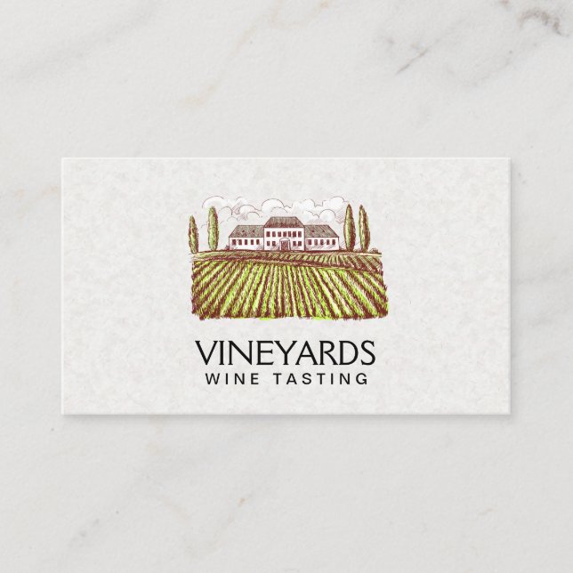Carte De Visite Domaine viticole | Croquis (Devant)