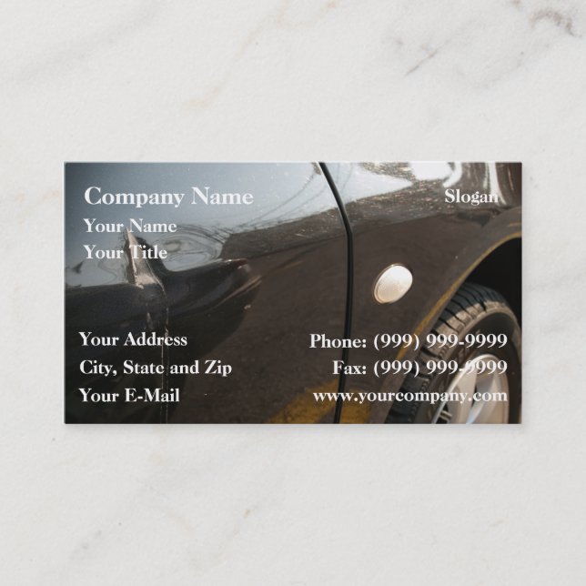 Carte De Visite Dommages de voiture (Devant)