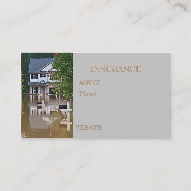 Carte De Visite Dommages liés aux inondations (Devant)