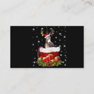 Carte De Visite Don d'âne à l'aube  Joyeux Noël à l'âne