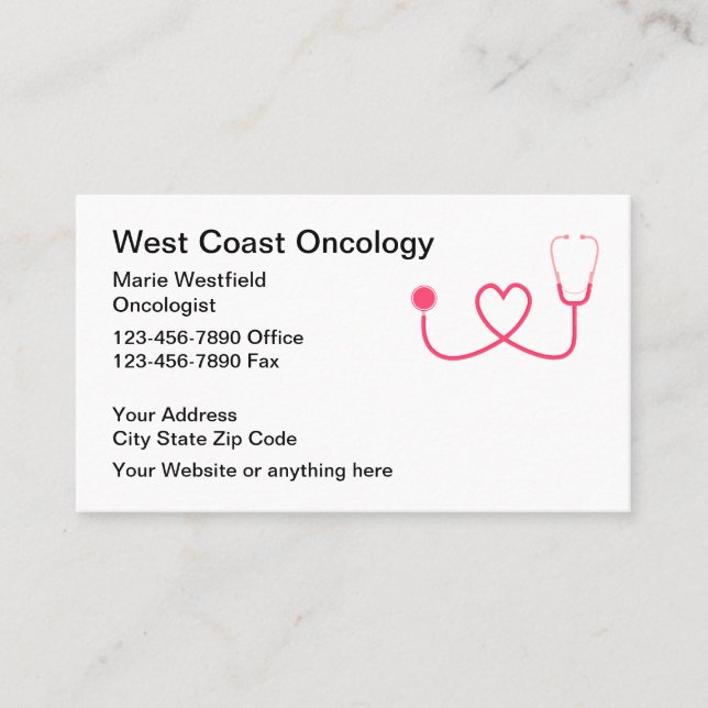 Carte de visite d'onccologiste Médicale (Devant)